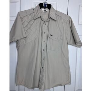 Duxbak Shirt Short Sleeve Button Up Safari Shooting Hunting Men's Size Large